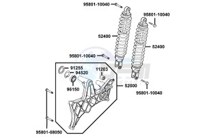 XCITING R500I drawing Rear Cushion