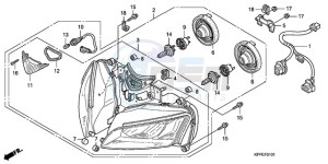 CBR125RWA Germany - (G / BLA) drawing HEADLIGHT (CBR125RW7/RW9/RWA)