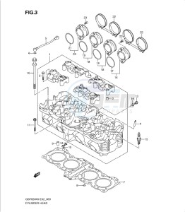 GSF650/S drawing CYLINDER HEAD