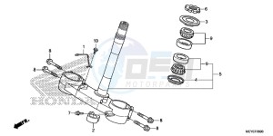 CRF450XE CRF450R Europe Direct - (ED) drawing STEERING STEM