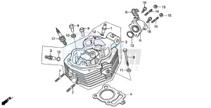 CG125 drawing CYLINDER HEAD