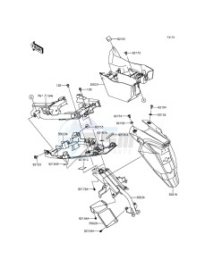 ER-6N ER650EGF XX (EU ME A(FRICA) drawing Rear Fender(s)