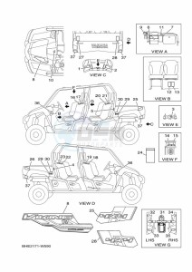 YXC700E YX70CPM (BHE2) drawing EMBLEM & LABEL 1