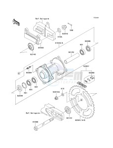 KX 85 A [KX85 MONSTER ENERGY] (A6F - A9FA) A7F drawing REAR HUB