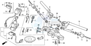 CBR600FS drawing HANDLE PIPE/TOP BRIDGE