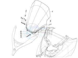 MP3 125 ibrido drawing Windshield