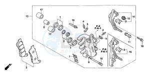 NSS250X FORZA X drawing FRONT BRAKE CALIPER