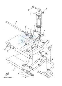 YFM125A YFM125GB GRIZZLY 125 (1PY2 1PY3 1PY1) drawing REAR ARM & SUSPENSION