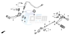 CB1300SA CB1300SUPERBOLD'OR drawing PEDAL