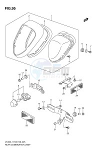 VL800 (E3-E28) VOLUSIA drawing REAR COMBINATION LAMP (VL800TL1 E28)