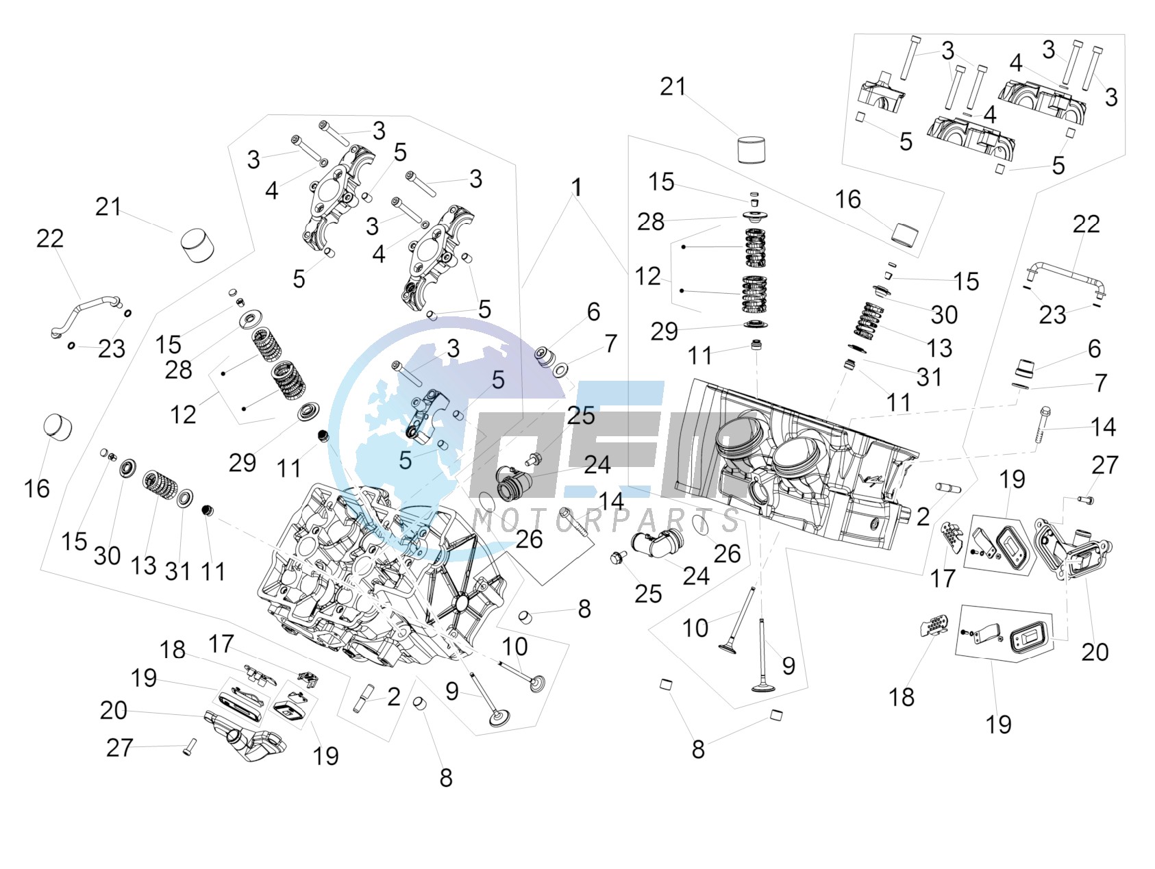 Cylinder head - valves