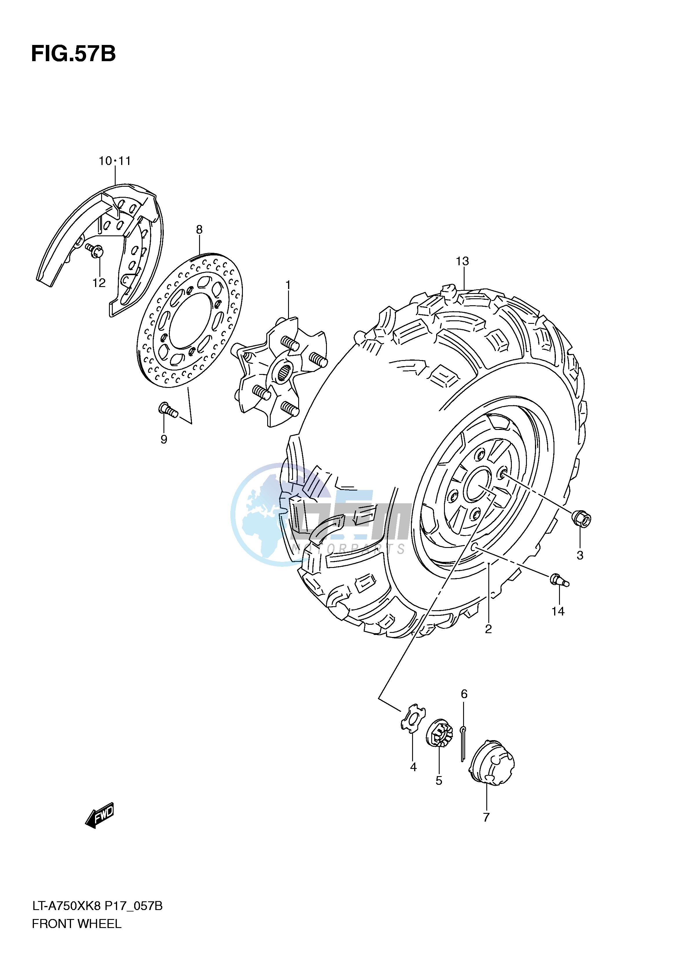 FRONT WHEEL (LT-A750XL0)