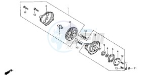 XR100R drawing OIL PUMP