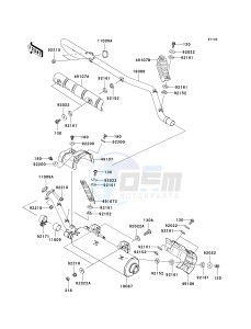 KVF 650 G [BRUTE FORCE 650 4X4I HARDWOODS GREEN HD] (G6F-G9F) G8F drawing MUFFLER-- S- -