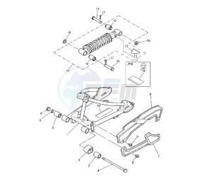 PW 80 drawing REAR SUSPENSION