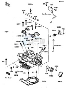 KL 650 A [KLR650] (A6-A9) [KLR650] drawing CYLINDER HEAD