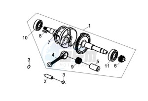 JET 4 50cc drawing CRANKSHAFT