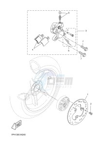 NS50N NITRO NAKED (1PL6 1PL6) drawing REAR BRAKE CALIPER