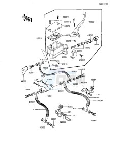 KZ 1100 L [LTD SHAFT] (L1) [LTD SHAFT] drawing FRONT MASTER CYLINDER