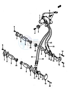 RG500 (E1) Gamma drawing EXHAUST VALVE