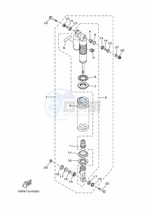 YZ125X (B1B5) drawing REAR SUSPENSION