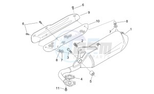 Scarabeo 100 (eng. Yamaha) drawing Exhaust pipe