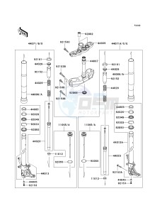 ZR 1000 B [Z1000] (7F-8F) 0B8F drawing FRONT FORK