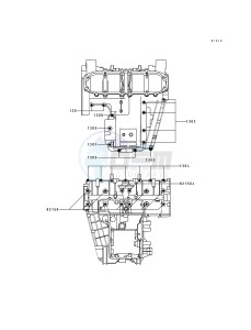 ZX 600 D [NINJA ZX-6] (D2-D4) [NINJA ZX-6] drawing CRANKCASE BOLT PATTERN