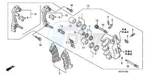 FES125AB S Wing E drawing FRONT BRAKE CALIPER