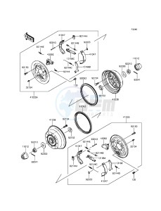 MULE 610 4x4 KAF400AGF EU drawing Rear Hub