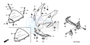 CBR1000RRA UK - (E / MKH) drawing UPPER COWL (1)