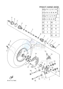 YFM700FWAD YFM70GPXJ GRIZZLY 700 EPS (B1A9) drawing REAR WHEEL 2