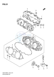 GSX1300R (E2) Hayabusa drawing SPEEDOMETER (GSX1300RL1 E19)