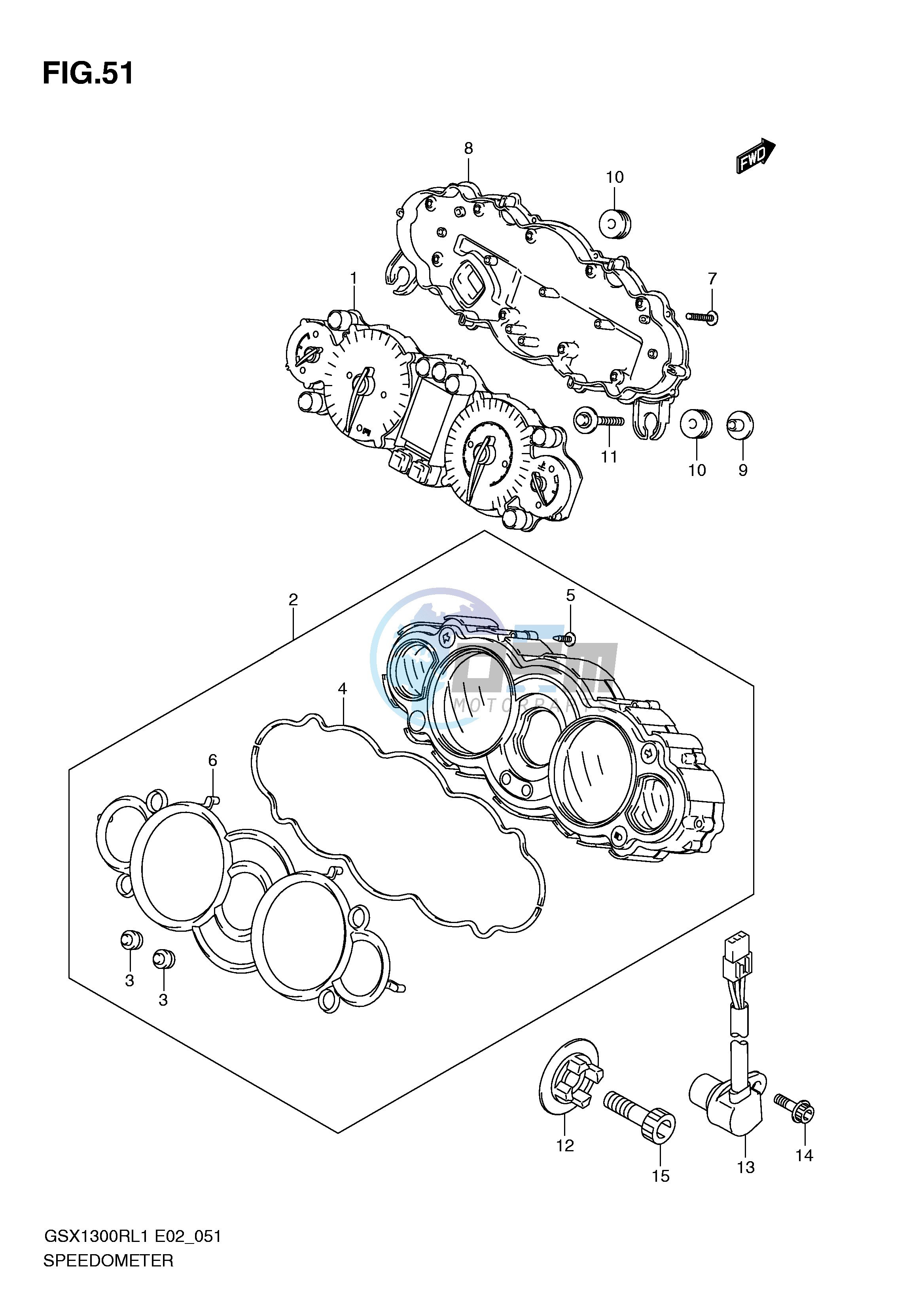 SPEEDOMETER (GSX1300RL1 E19)