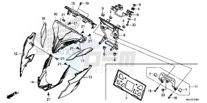 CB650FAH 2ED - (2ED) drawing METER VISOR (2)