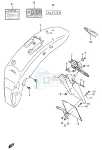 VS600GL (E2) INTRUDER drawing REAR FENDER (MODEL S)