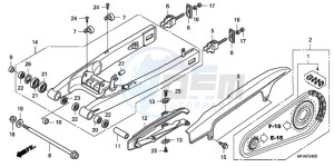 CBF1000T9 F / ABS CMF drawing SWINGARM