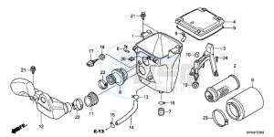 CB650FG CB650F 6ED - (6ED) drawing AIR CLEANER