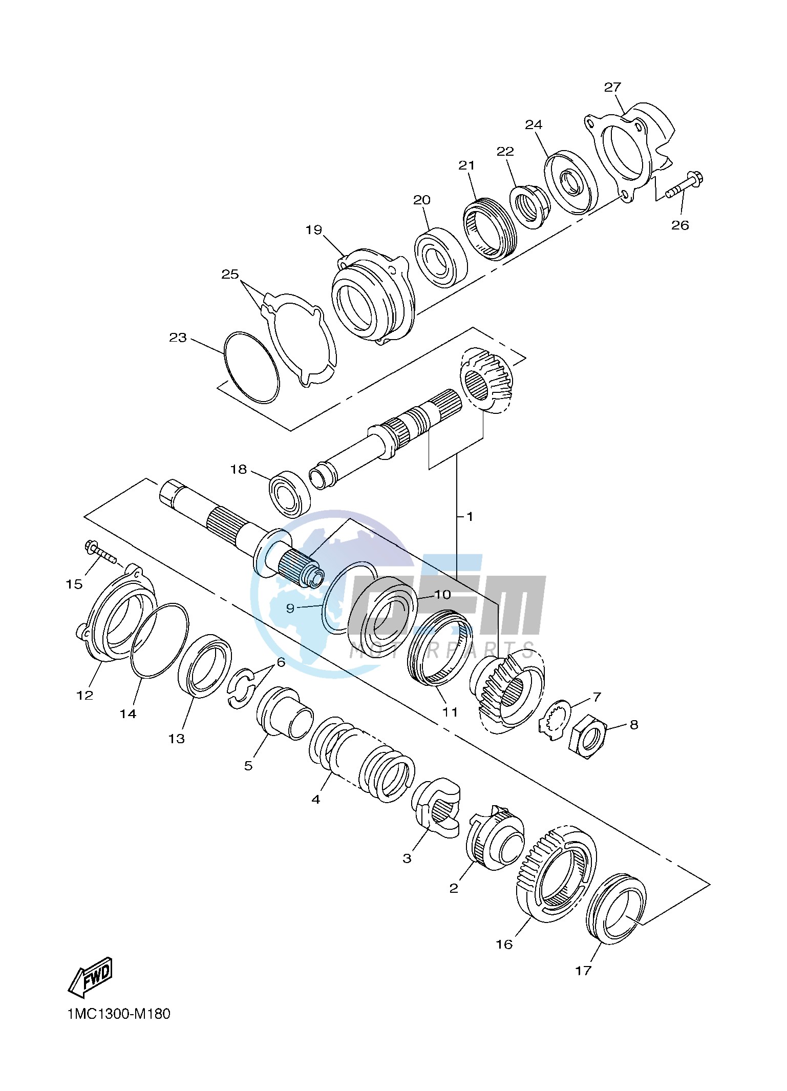 MIDDLE DRIVE GEAR