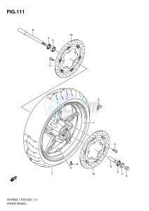 SFV650 (E3-E28) Gladius drawing FRONT WHEEL (SFV650L1 E33)