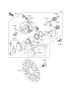 KLF 300 B [BAYOU 300] (B1-B4) [BAYOU 300] drawing FRONT CALIPER