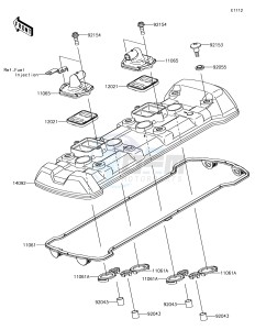 VERSYS 1000 KLZ1000BHF XX (EU ME A(FRICA) drawing Cylinder Head Cover