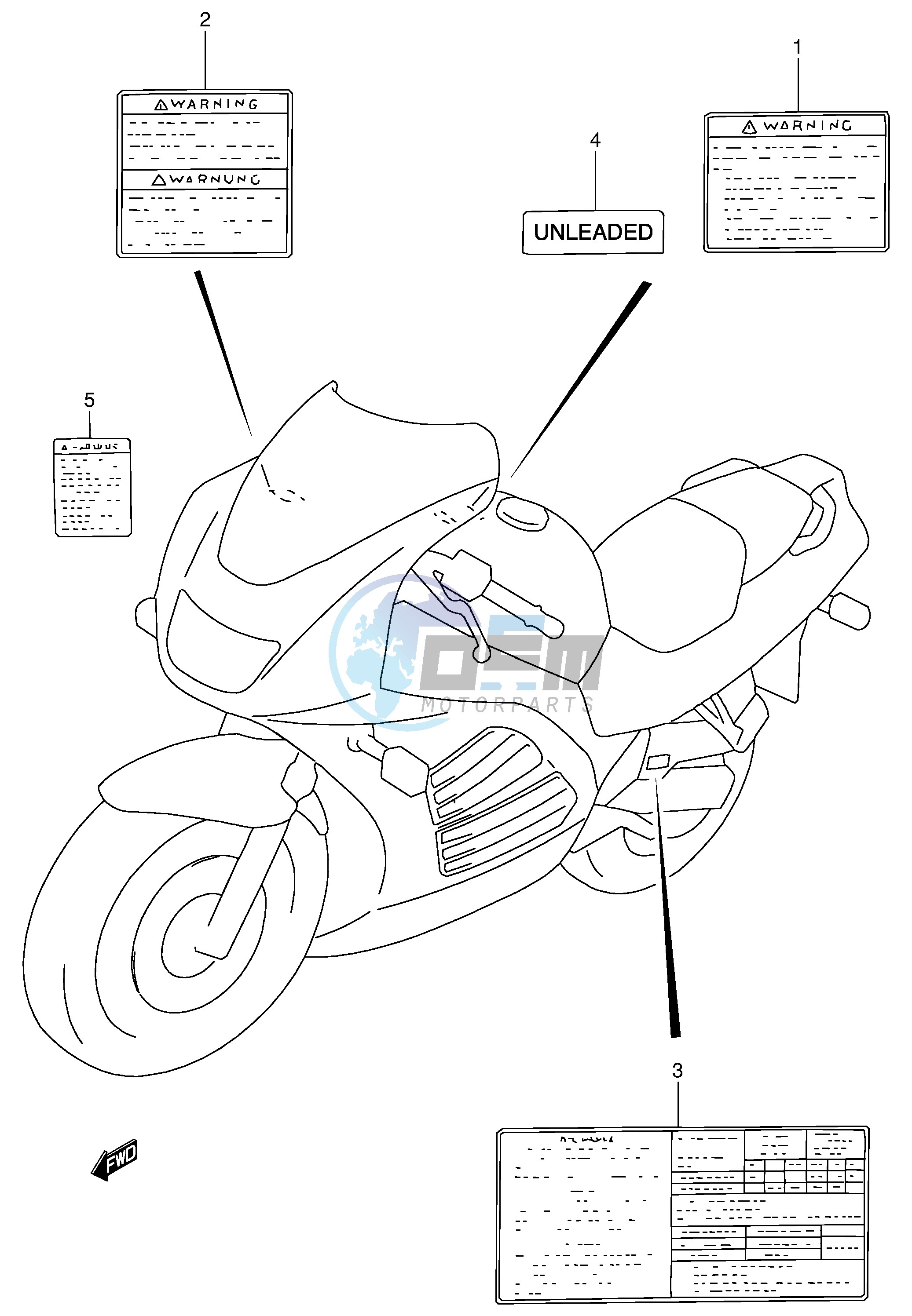 LABEL (MODEL T V W)