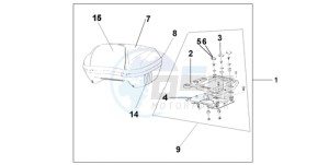 ST1300A9 France - (F / ABS CMF MME) drawing TOP BOX 45L DIGITAL SILVER