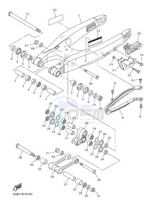 WR250F (2GB2 2GB3 2GB4 2GB4) drawing REAR ARM