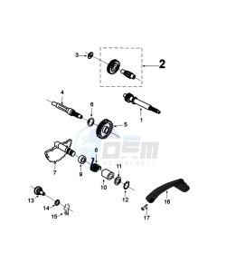 DJANGO 50 4TYA O drawing GEARBOX AND KICKSTART