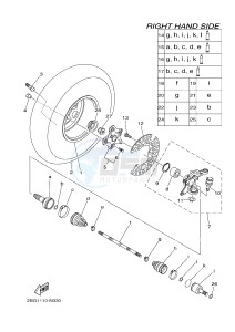 YFM700FWAD YFM700PHE GRIZZLY 700 EPS HUNTER (2BGA) drawing FRONT WHEEL 2