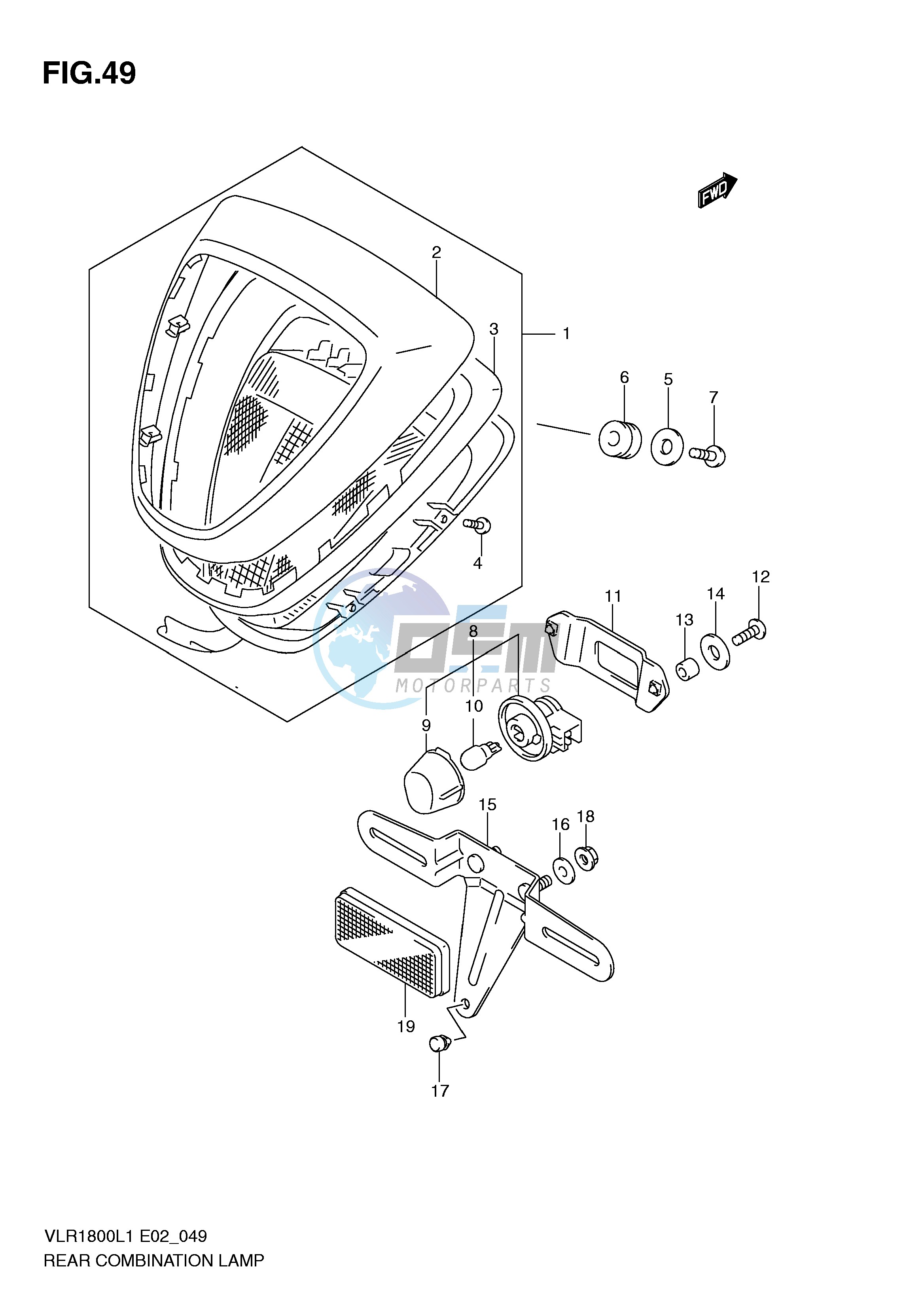 REAR COMBINATION LAMP (VLR1800TL1 E2)