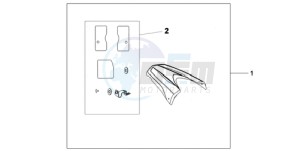 CB600FA39 Europe Direct - (ED / ABS ST 25K) drawing REAR SEAT COWL QUASAR SILVER METALLIC