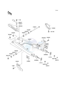 KMX 125 A [KMX 125] (A12-A14) [KMX 125] drawing SWINGARM